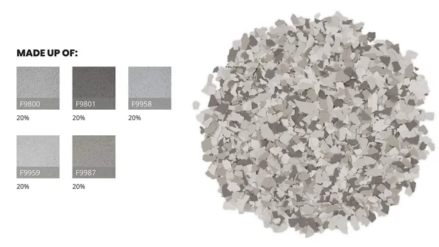 Dovetail FB-823 flake epoxy floor color