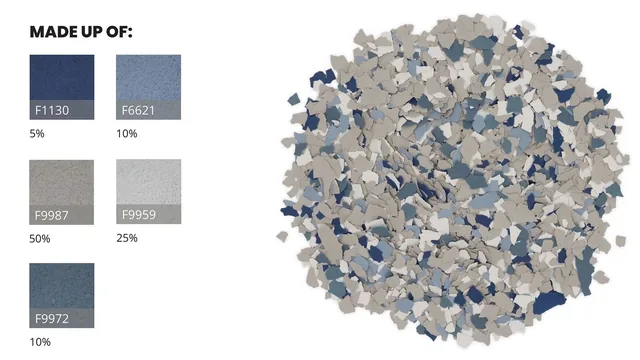 Stonewash FB-708 flake epoxy floor color